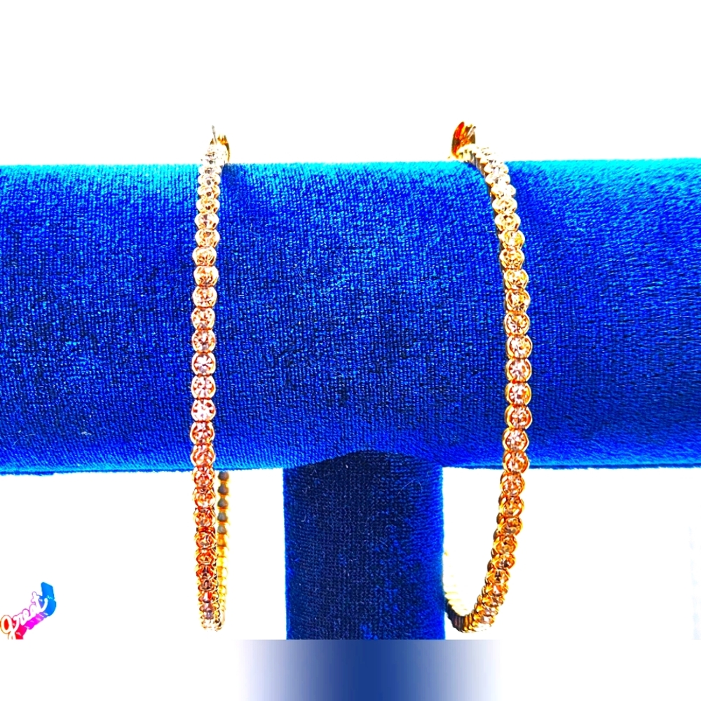 3mm Rhinestone Hoops - Picture 7 of 9